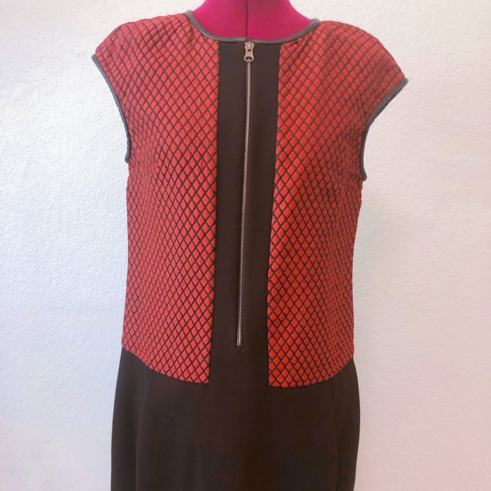 Cop. Copine Bordeaux textured tunic style dress.